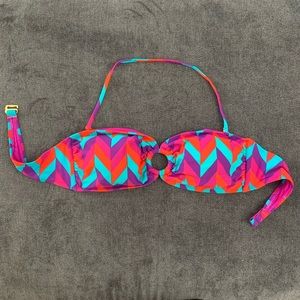 Colorful Chevron Bathing Suit Top